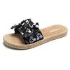 New bow slippers women's summer wear versatile women's flat bottom non-slip female student fashion cool slippers