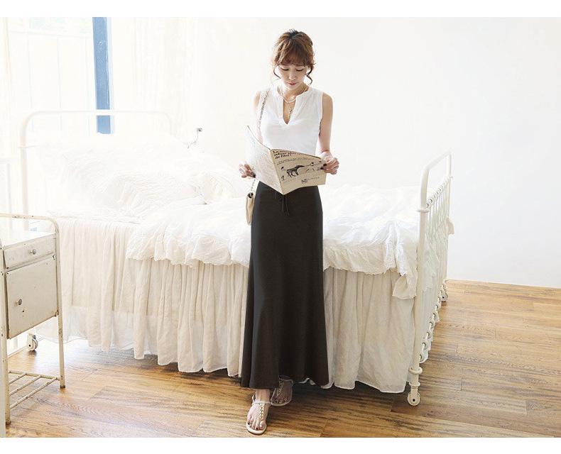 Modal Strappy A-Line Summer Skirt for Plus-Size Women