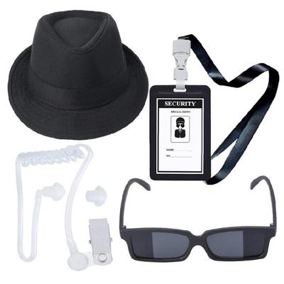 Secret Security Guard Costume Accessories Secret Service Costume Playing Cosplay Toy for Halloween Dress Up Cosplay