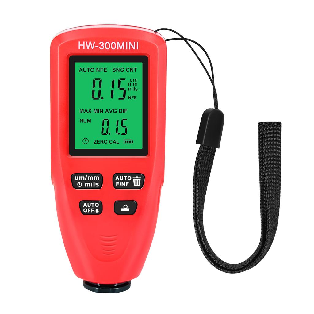 HW-300 Car Coation Thickness Gauge 0-2000UM Car Paint Film Thickness Tester Car Coating Measuring Tools Automotive Paint Meter