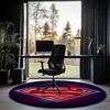 SUPERMAN Printed Round Rug Carpet Chair Rug Area Rug Entryway Doormats,for Office Chair Living Room Bedroom Kitchen Room.