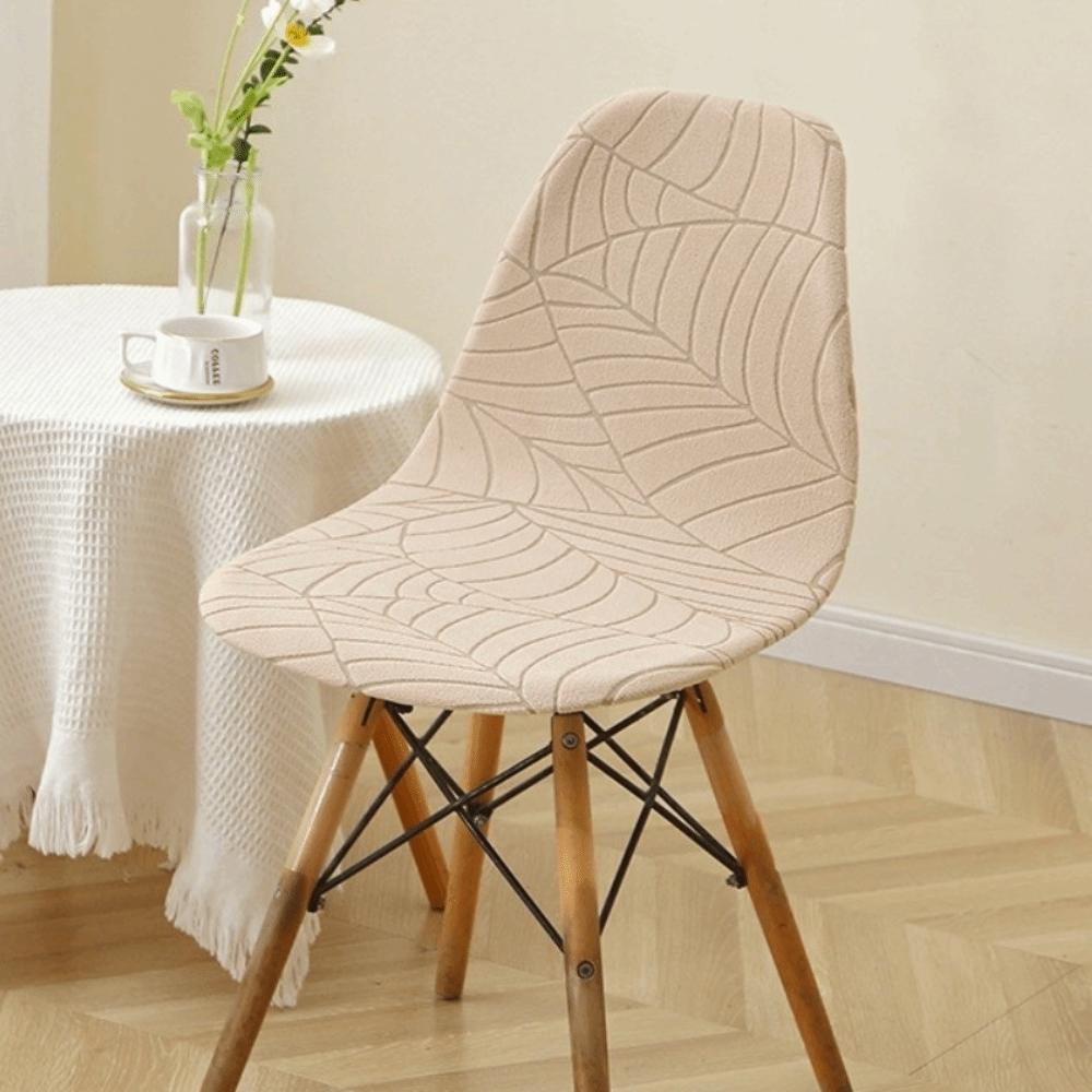 Leaves Jacquard Armless Chair Cover Stretchable Solid Color Chair Protective Cover Anti-dirt Washable Elastic Chair Case