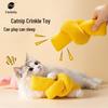 Catnip Crinkle Teaser Stick: Bite-Resistant, Sounding Cat Toy for Self-Play & Boredom Relief