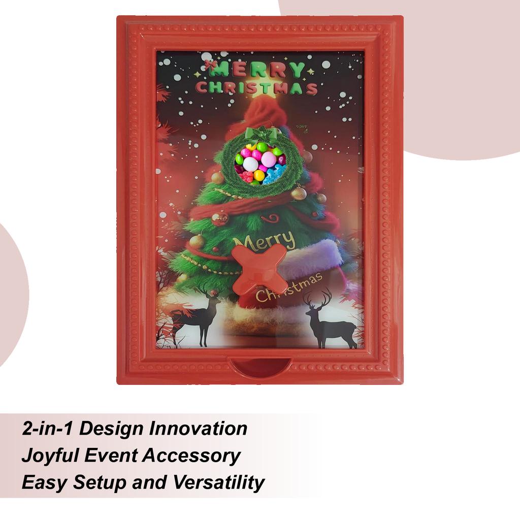 Candy Dispenser Picture Frame Christmas Organizer Storage Rack Picture Hangable Candy Frame For Vending Bean Cereal Home Decor