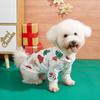 Dog Hoodie  Christmas Shirts Clothes Dog Doggy Small Bell Elk Printed Dog Clothes Dog Sweatshirts Apparel Xmas Pet Turtleneck Pu