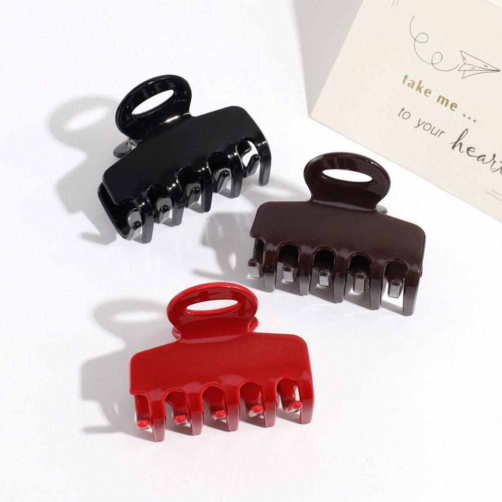 Geometrric Acrylic Hair Claw Hair Clip Women Shark Clip Gifts Square Hair Claw  Girls