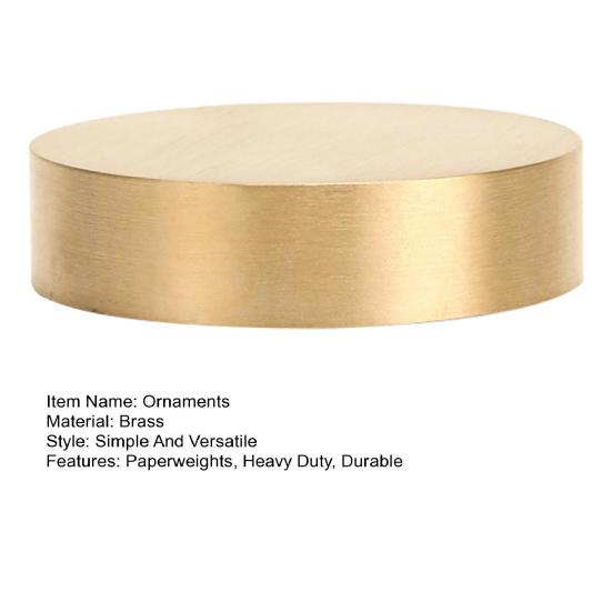 Brass Paperweights Heavy Paper Compact Portable Decorative Weight Block Stability Desktop Ornament