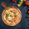 Round Wooden Pizza Plate with Handle - Multifunctional Kitchen Cutting Board and Snack Tray