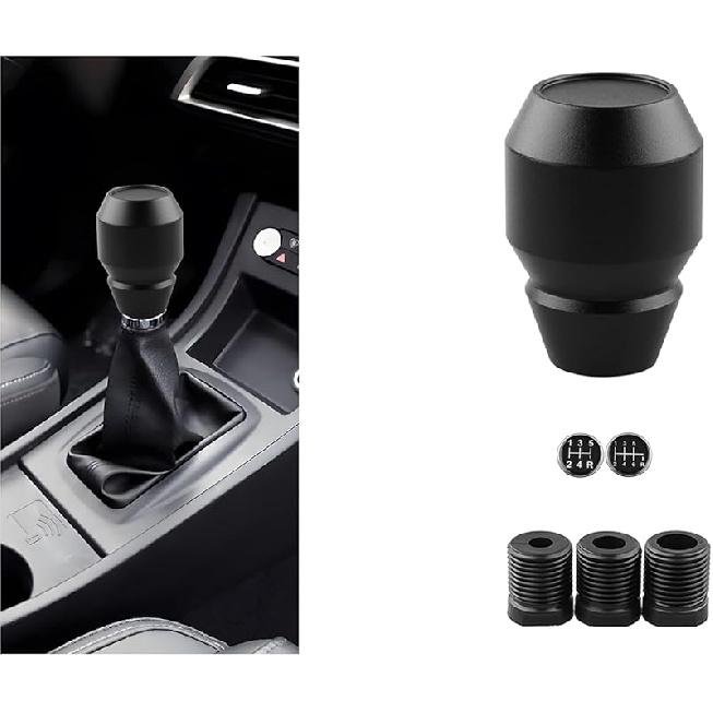 Car Shift Knob, Aluminum Alloy Manual Automatic Vehicle Gear Shifter Knob, 5 6 Speed Automotive Gear Lever Stick Shift Handle Replacement