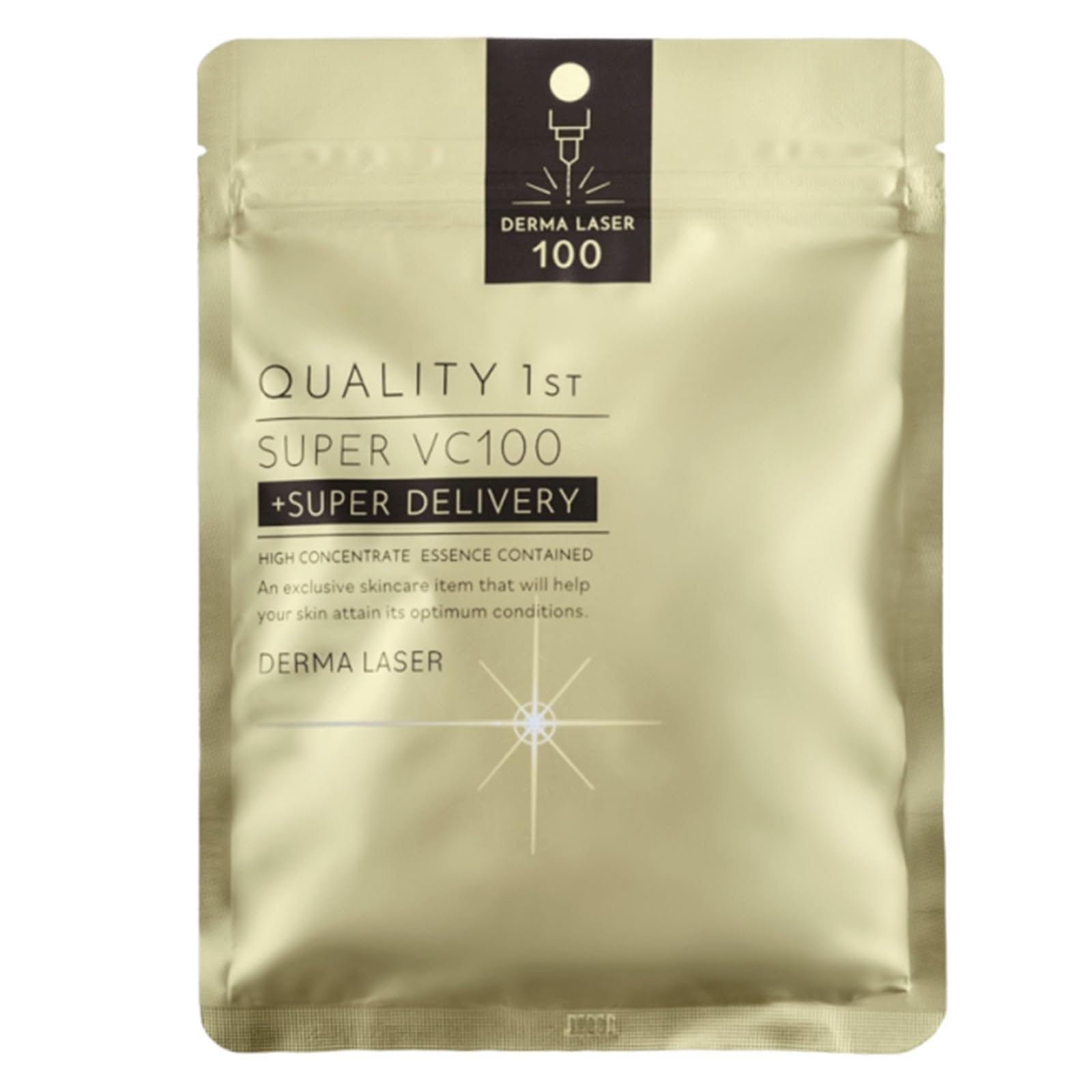 

Derma Laser Super VC100 Face Mask 7 Sheets, Pore Care Vitamin C, Made in Japan