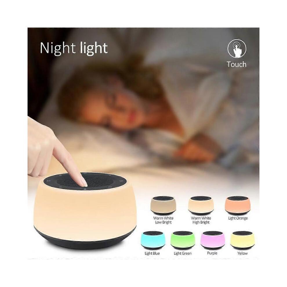 White Noise Machine, with 16 Natural Sounds, Memory Function, Adjustable Timer, Portable, Relaxation (1pc) Less