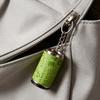 Keychain Pendant, Embossed Imitation Leather Key Ring with Metal Edging, Mini Coin Storage Keychain, Backpack Hanging Charm
