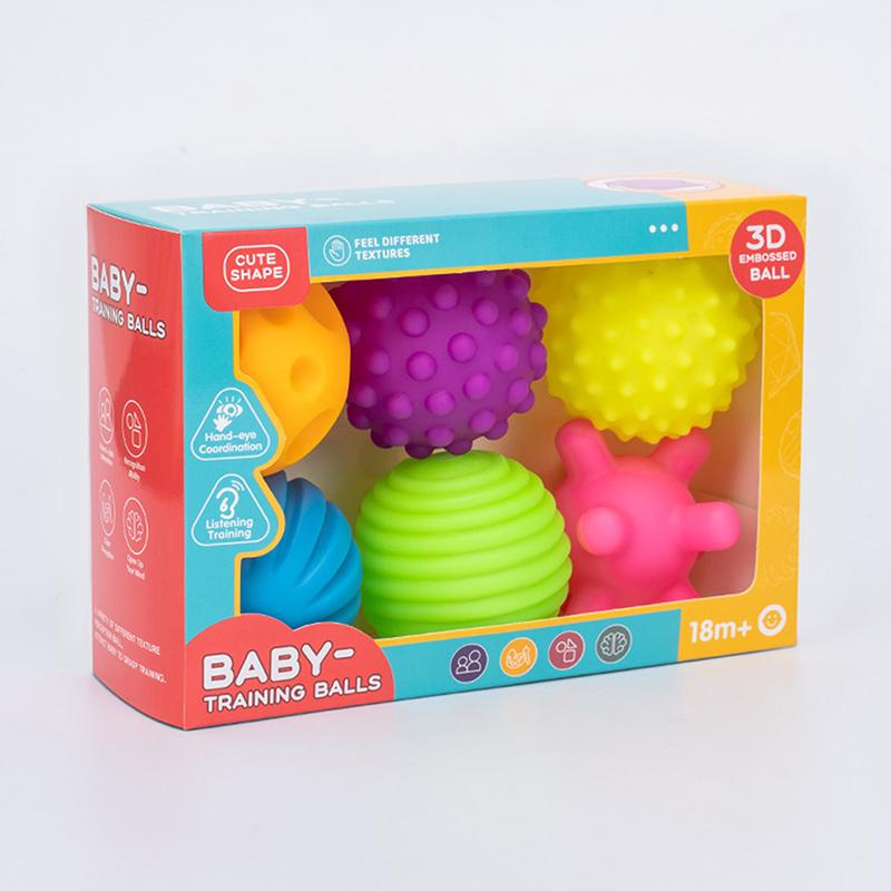 6Pcs Baby Toys Sensory Balls For Children Textured Hand Touch Ball Soft Massage Ball Infant Rattle Senses Toys Educational Bath