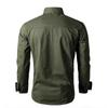 Camicie Cargo in Cotone Primavera Autunno Uomo Manica Lunga Outdoor Casual Stile Papà Top Uomo Camicia Casual Gioventù di Mezza Età Blusa