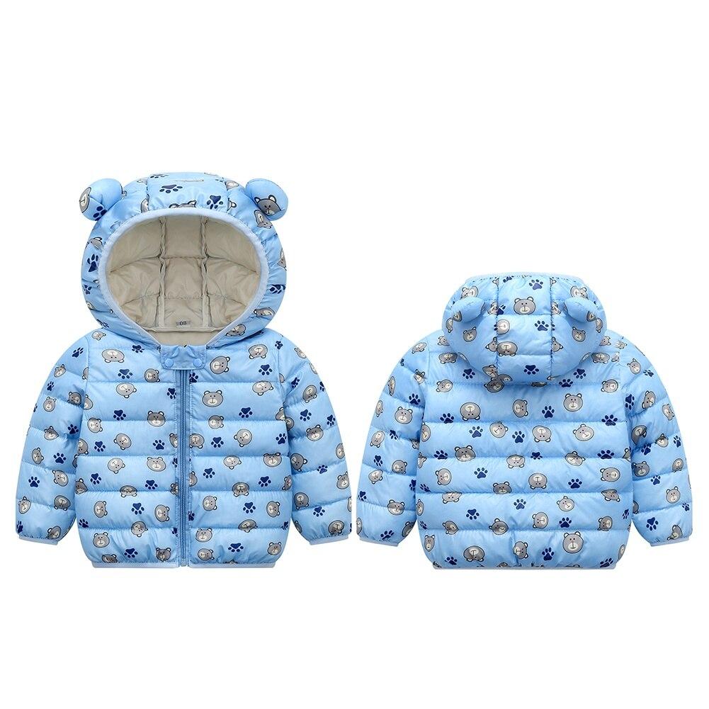 Small Winter Cotton-padded Coats With Dinosaur Prints For Boys And Girls