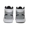 Jordan Air Jordan 1 Abrasion Resistant Slip Resistant Mid top Vintage Basketball Shoes Men's Smoke Gray 554724-092(Team181-)