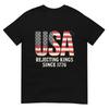Rejecting Kings Since 1776 Patriotic Usa Flag 4th Of July Tshirt