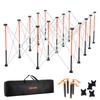 Portable Folding Workstand, 2455 X 1260 Mm Collapsible Workbench, 2724 Kg Weight Capacity, No Assembly Foldable Work Stand with Storage Bag