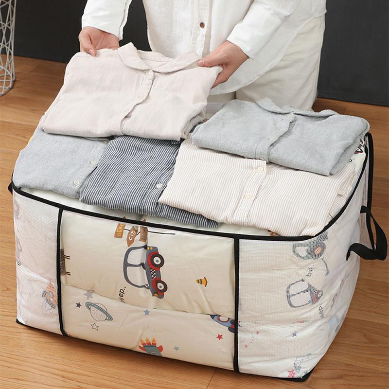 Transparent Packing Storage Bag For Clothes And Bedding With Sealing Function In Modern Style