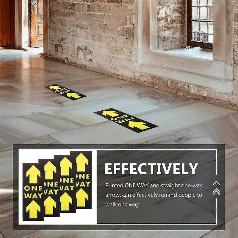Directional Arrow Sticker Safety Distance Sticker for One Way Floor Decals 12Pcs