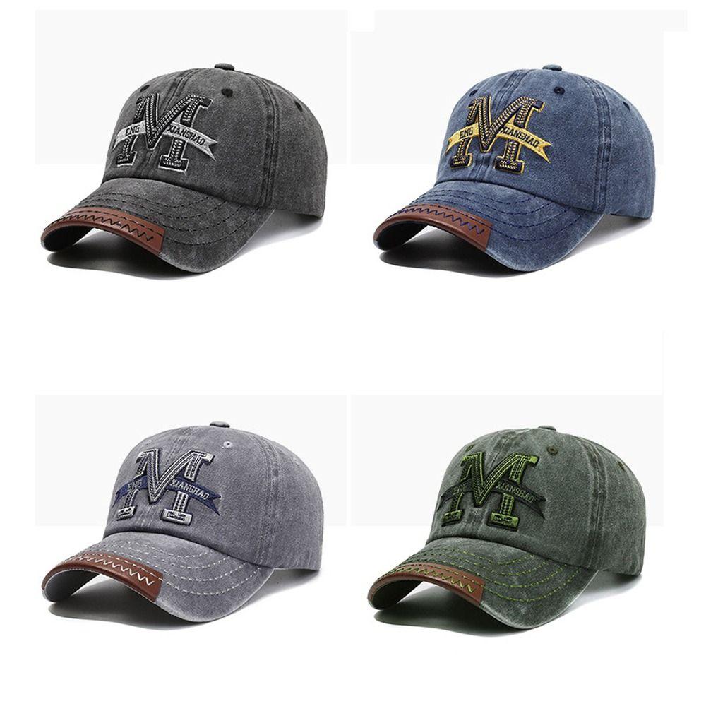 Outdoor Sports M Embroidery Baseball Caps Quick-drying Snapback Peaked Cap Letter Sun Hats
