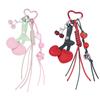 Elegant Cherry Keychain Bag Charm Practical Braided Rope Key Holder Bags Pendant Stylish Purse Accessory For Women