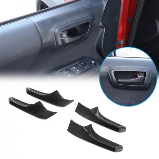 Matte Black ABS Interior Inner Door Handle Cover Trim For Toyota Tacoma 2016-22