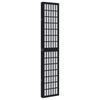 5 Piece Black Solid Wood Paulownia Folding Screen