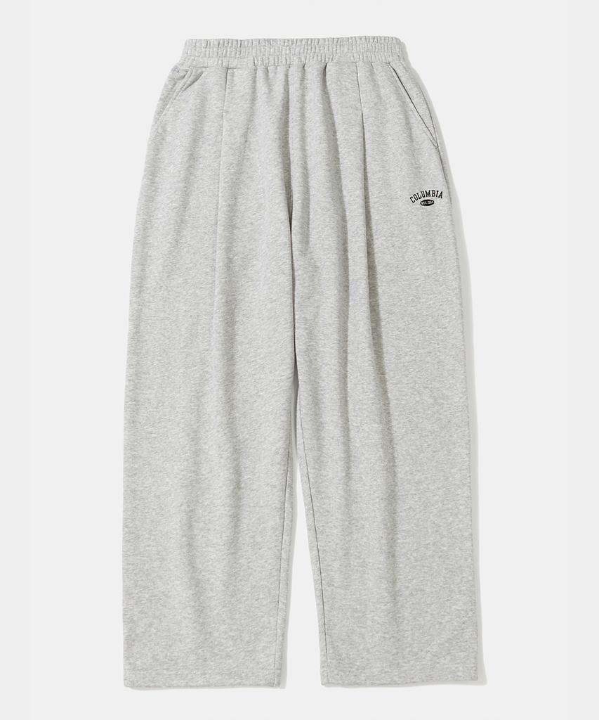 COLUMBIA UNIVERSITY Cu Arch Pin-Tuck Fleece Sweatpants_M.Gray