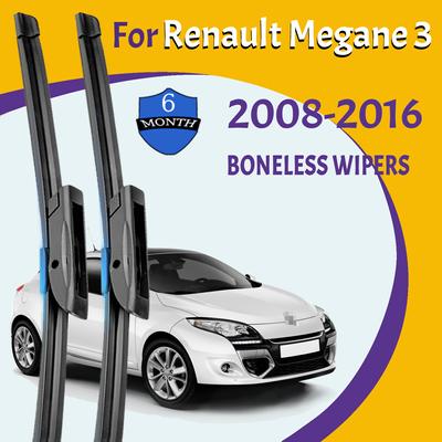 Spazzole Tergicristallo Per Renault Megane 3 2008-2016 Anteriore Parabrezza Pulisci Finestrino Lunotto Ricambi Auto Auto Pioggia Spazzole 24''+16''