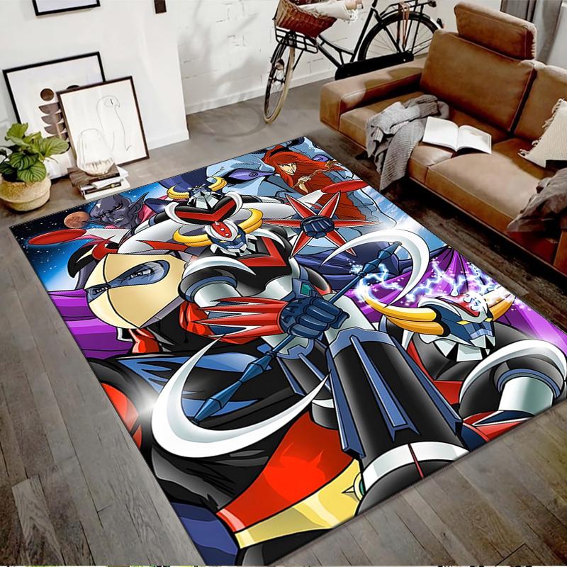 1pc UFO Robot Grendizer3 Design Printed Area Rug Carpet for Bedroom Living Room Home Decor Rugs Mat Non Slip Mat Rug for Bedside