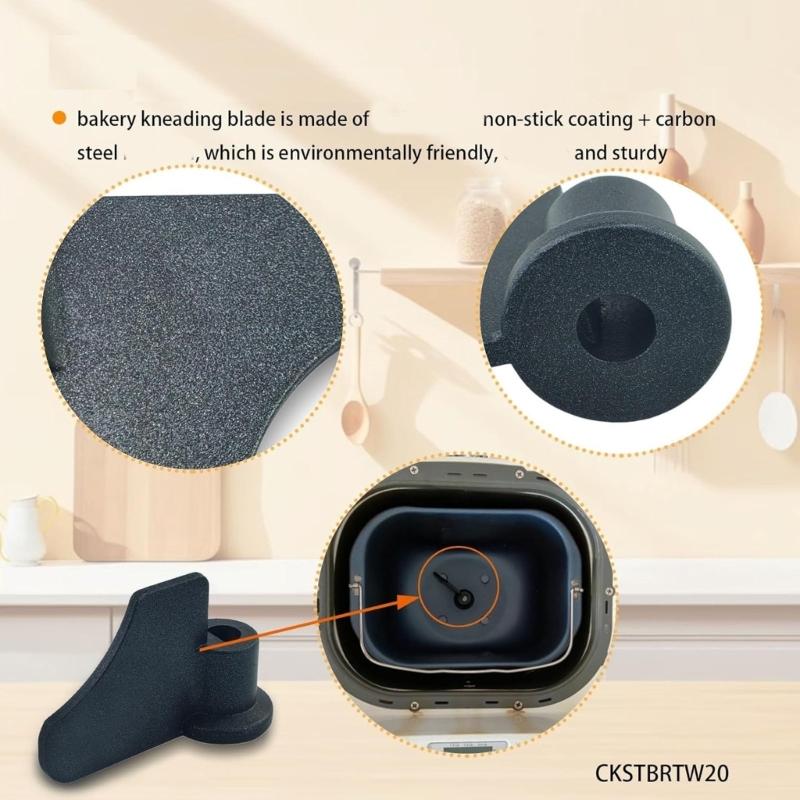 2 Pack Bread Machine Mixing Head Kitchen Accessory Bread Maker Paddle Bread Machine Kneading Paddle for CKSTBRTW20 Model