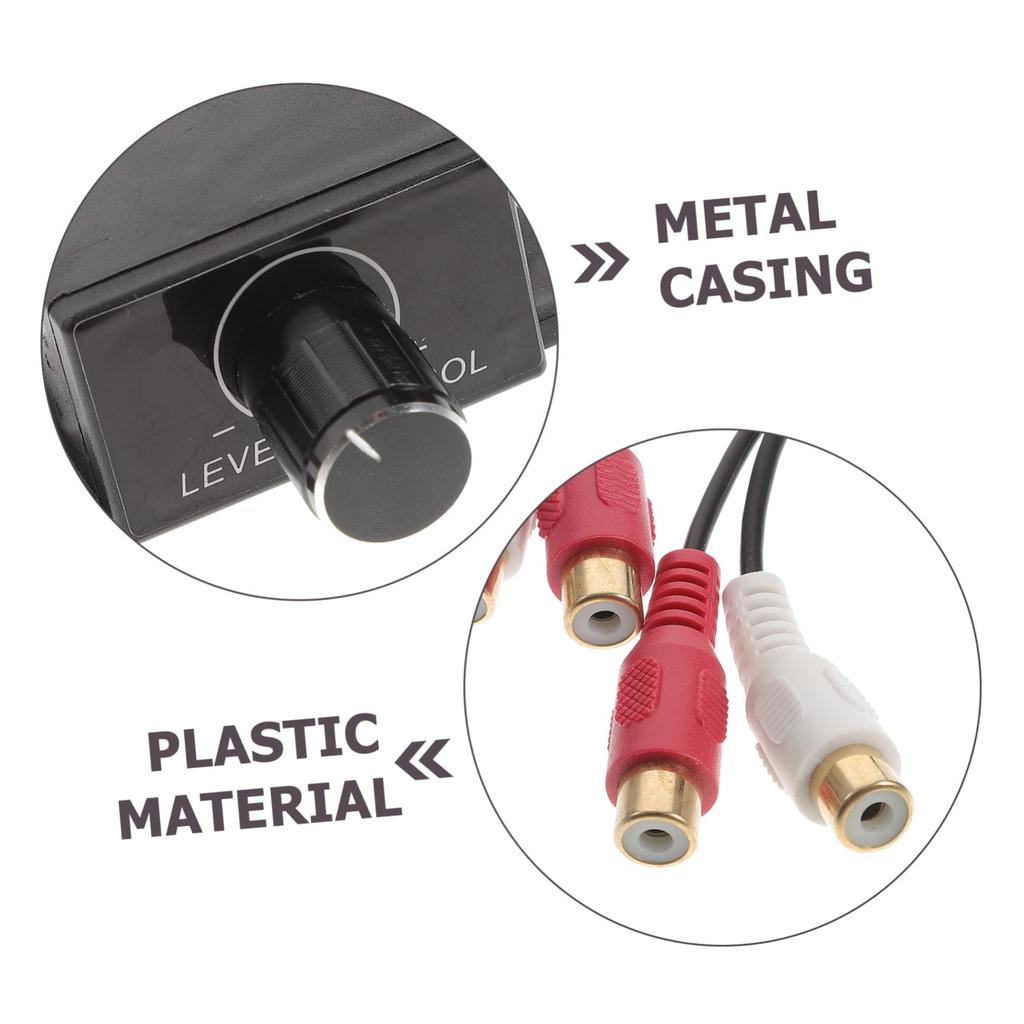 HOMSFOU Controlador de Nível de Carro Componente Cabo Carro Amplificador Mono Carro Subwoofer Controle Botão de Grave