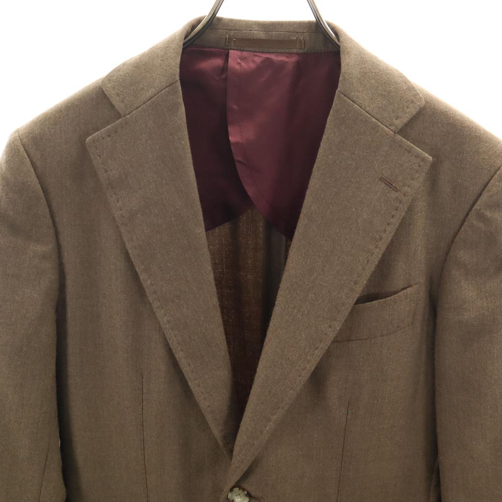HOLLAND & SHERRY Veste sur mesure en laine Fabriqué au Japon Marron Homme Occasion