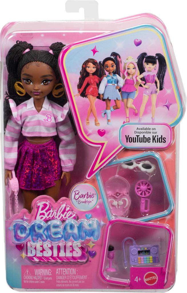 barbie Dream Besties "Brooklyn" Fashion Doll with Dance-Themed Accessories JKP51