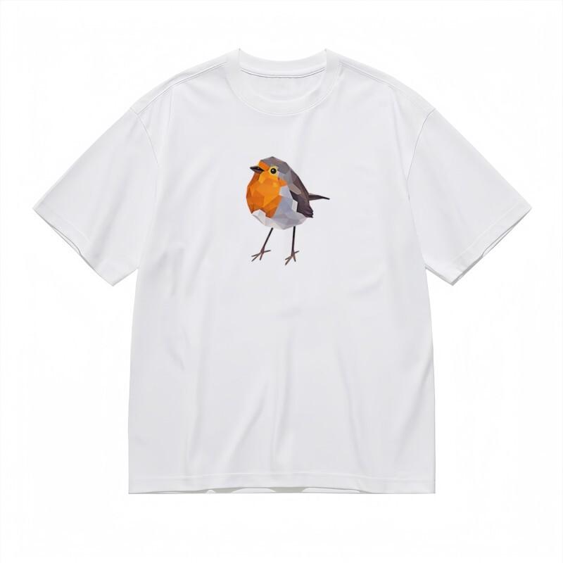 

Women s Classic T-Shirt Modern Bird with Yellow Eyes and Black Beak Design Tee 4XL