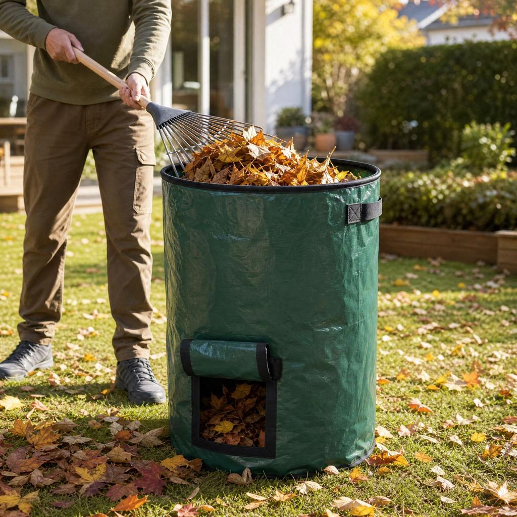 Compost Bags for Kitchen Waste, Outdoor Leaves and Garden Matter - Thick Yard Waste Collection Bags