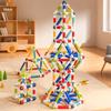 Expandable Magnetic Building Sticks Flexible Rods with Strong Magnets Kids STEM Learning Toys for Creative 3D Shapes