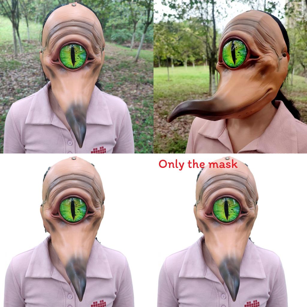One Eyed Monster With A Long Mouth Monster Latex Mask For Halloween Party And Cosplay Events