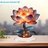 2D Flat Bohemian Style Acrylic Lotus Desktop Decoration, Lotus Design, Suitable for wall Decoration, porch, Room, Villa, accents Home, Hallway, or Wor