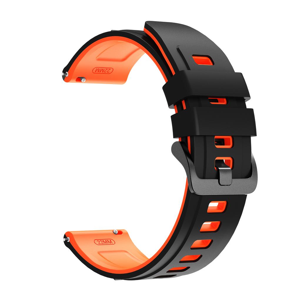 22mm Dual Color Silicone Strap for Samsung Galaxy Watch3 45mm/Watch 46mm/Gear S3 Classic Replacement Watch Band
