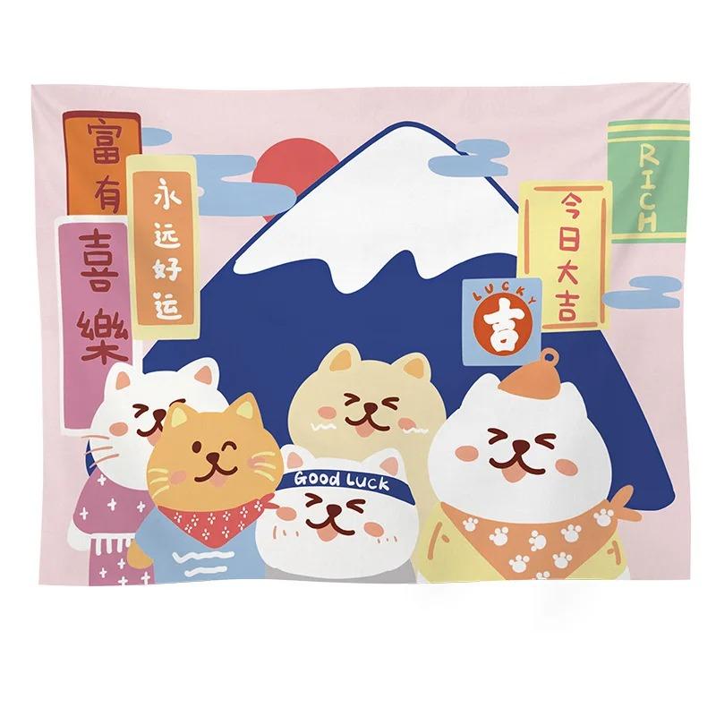 Мультфильм Анимация Фон Ткань Украшения Стены Дома Гобелен Офис Гостиная Гобелен 100x75cm — фото 4