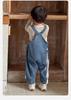 Spring 2026 Korean Style Boys' Striped Base Layer Denim Overalls Set