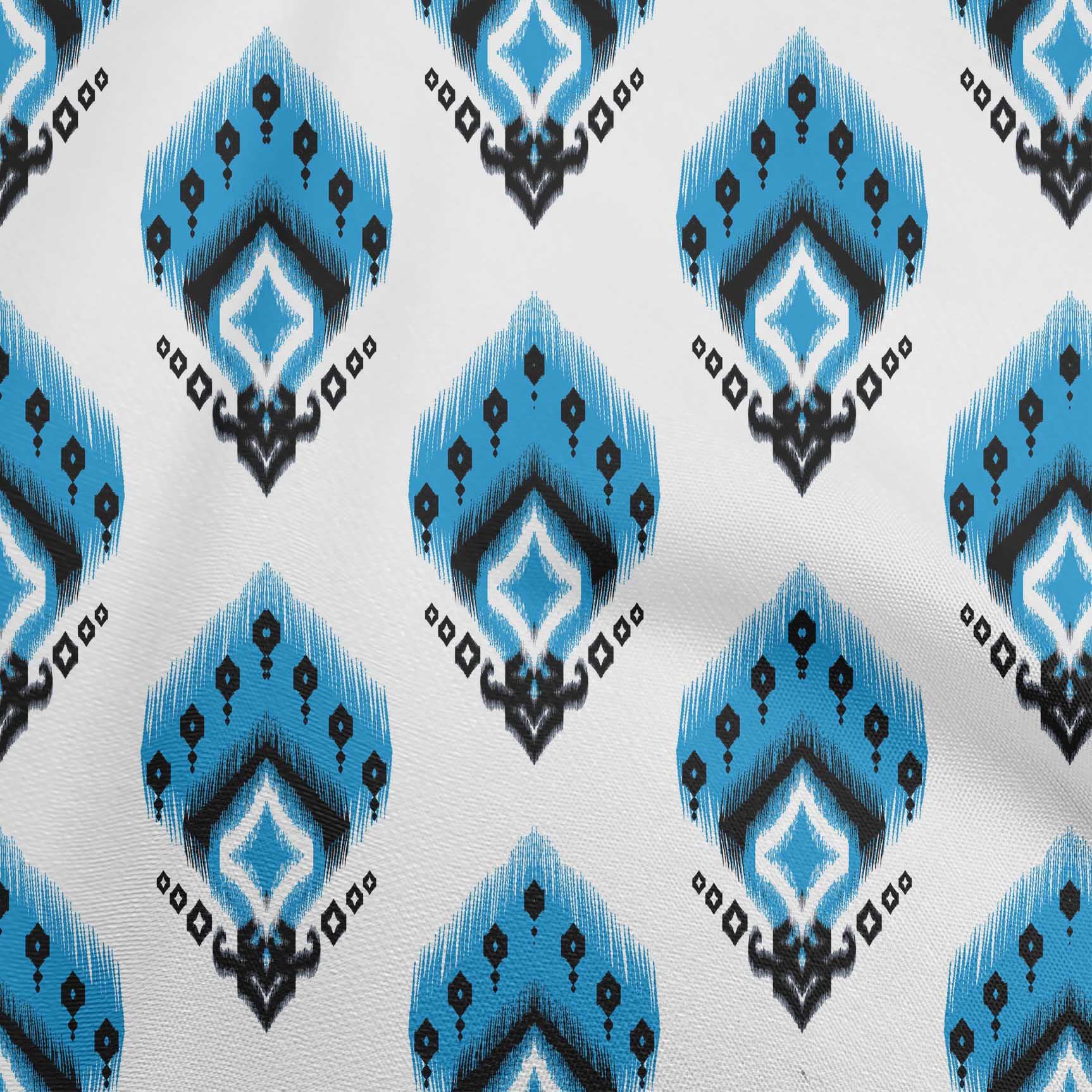

OneOone Cotton Flex Grey Fabric Азіатська тканина Ikat для пошиття друкованої тканини для рукоділля у дворі 40 дюймів 42 Inch Wide - Viscose Chiffon середній синього кольору