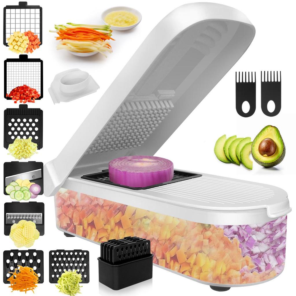 Multi-Function Manual Vegetable Cutter & Grater - Carrot & Potato Slicer