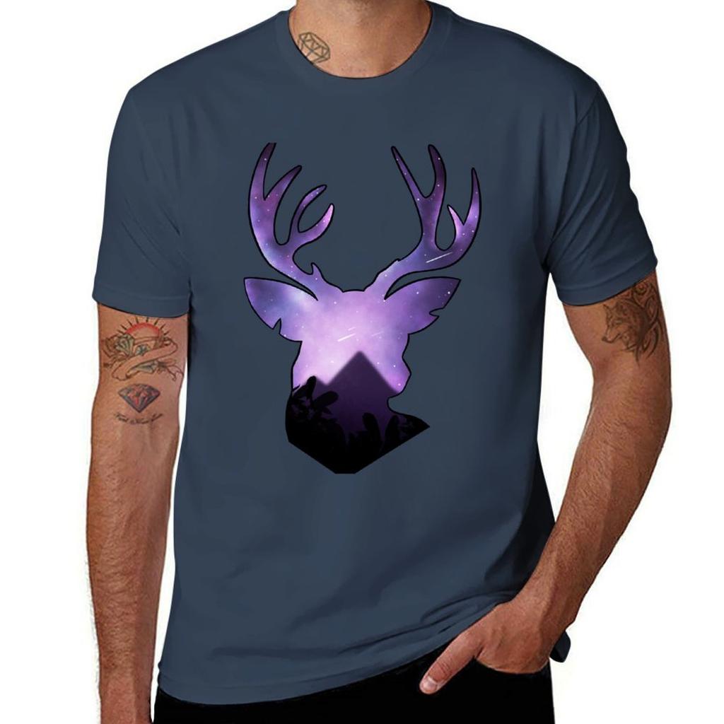 Silhouette of the Night Sky TShirt Daily Work Short Sleeve Top