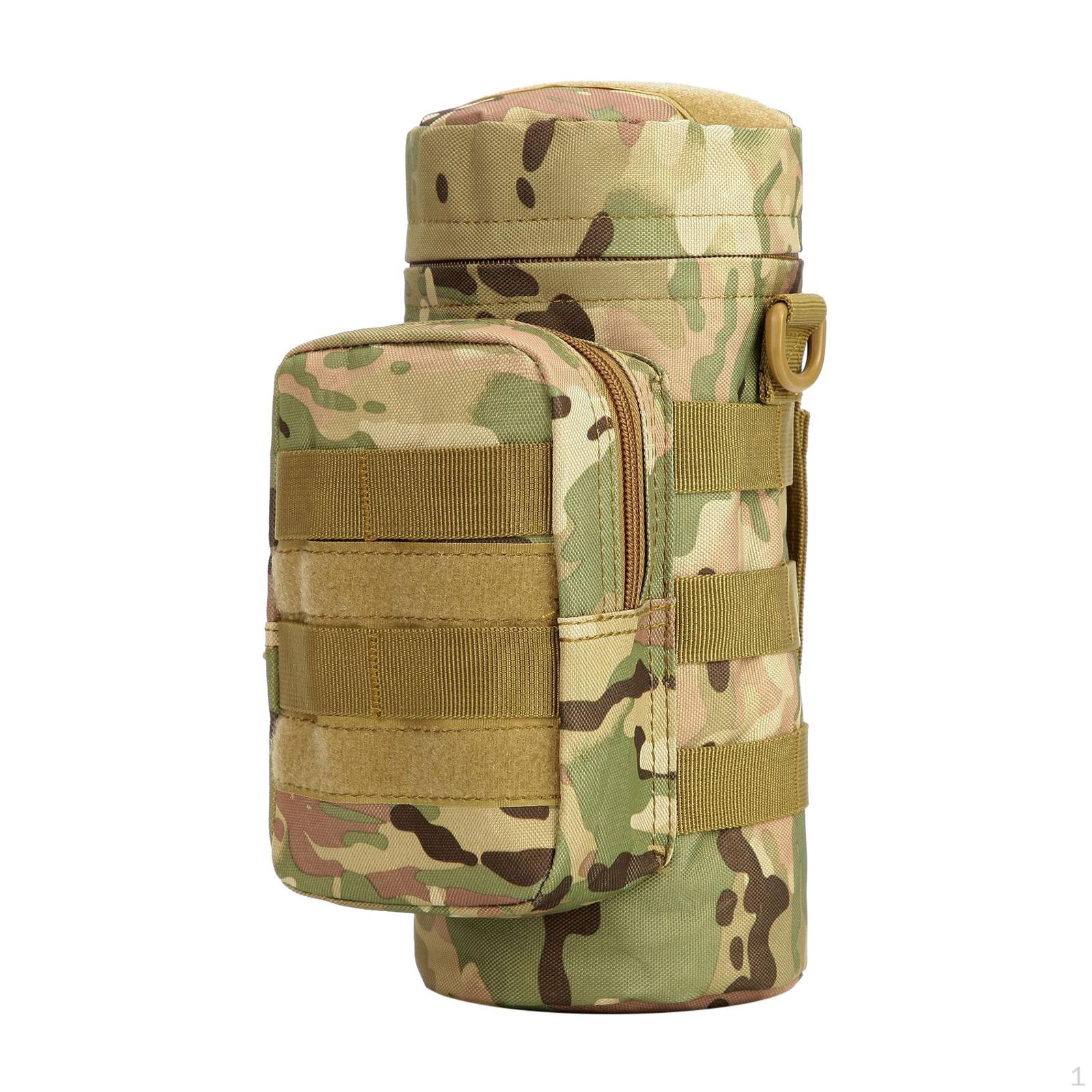 Bottle Pouch,10L Pouch Kettle Bag Drawstring Shoulder Holder for Outdoor Camping Camouflage