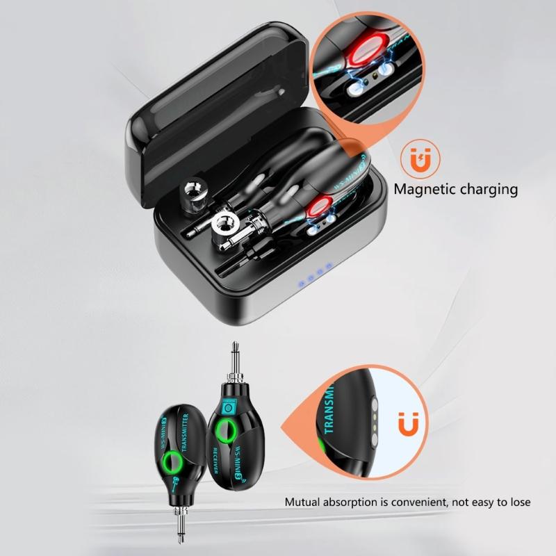 2.4GHz Electric Guitar Accessories Wireless Guitar Transmitter Receiver System for Cordless Amplifier Guitar Cable Jacks