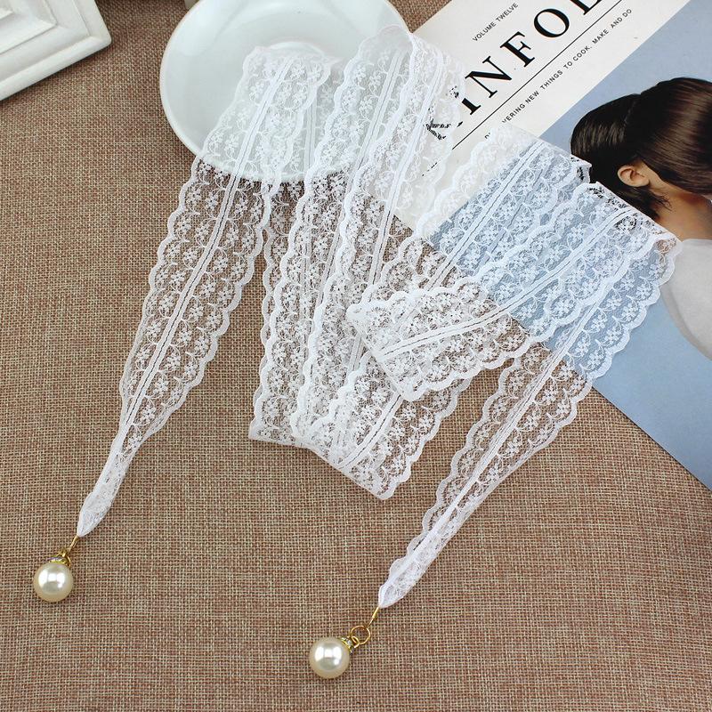 Sweet Decorative Lace Waist Belts Pearl Pendant Clothing Accessories Chain Belt Elegant Dress Waist Chain For Women