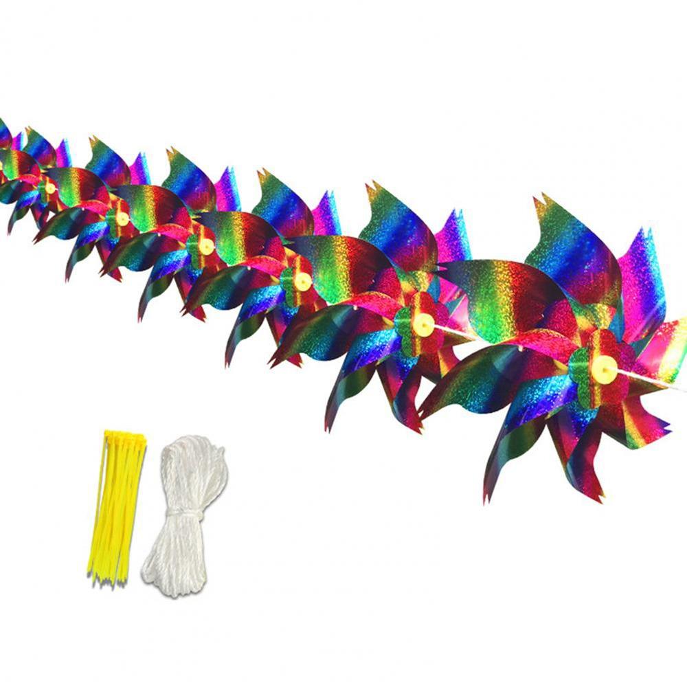 Anti Birds Reflective Windmill 10M Rope Bird Repeller Bird Repellent Windmill for Outdoor